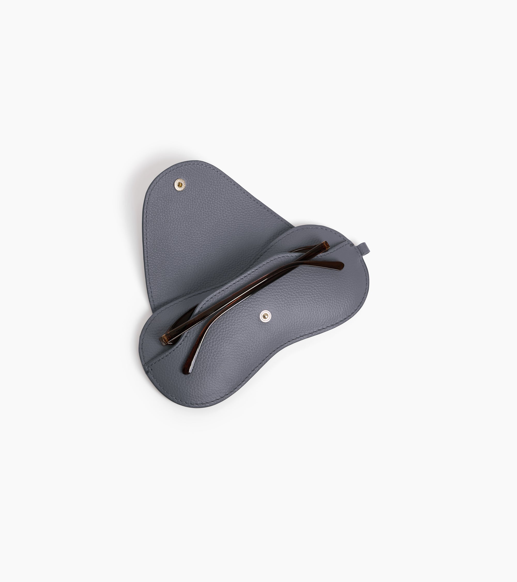 Estuche para gafas con abalorios de cuero granulado