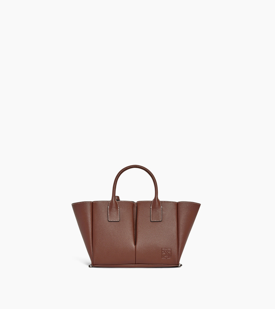 Petit sac à main Elena en cuir grainé