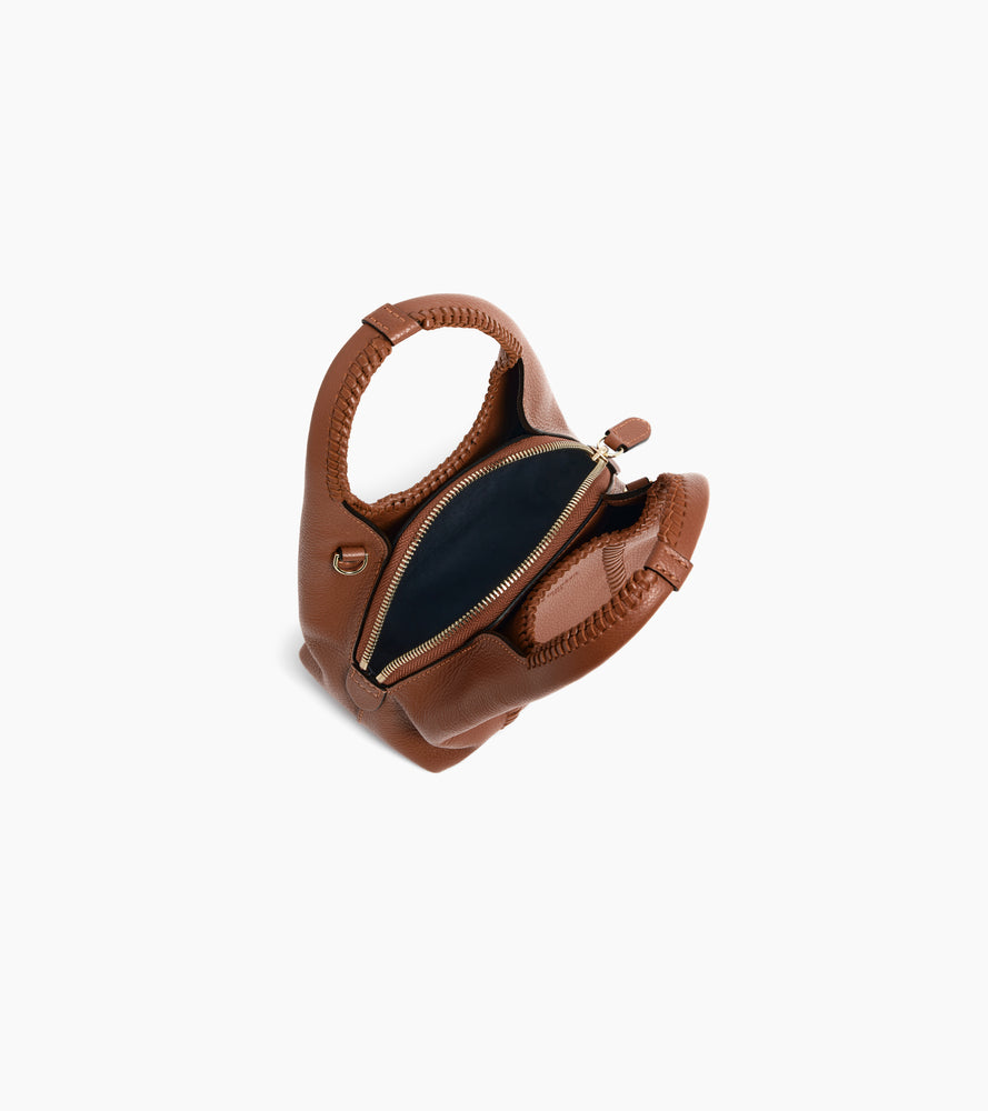 Mini sac à main Juliette en cuir grainé avec surpiqûres