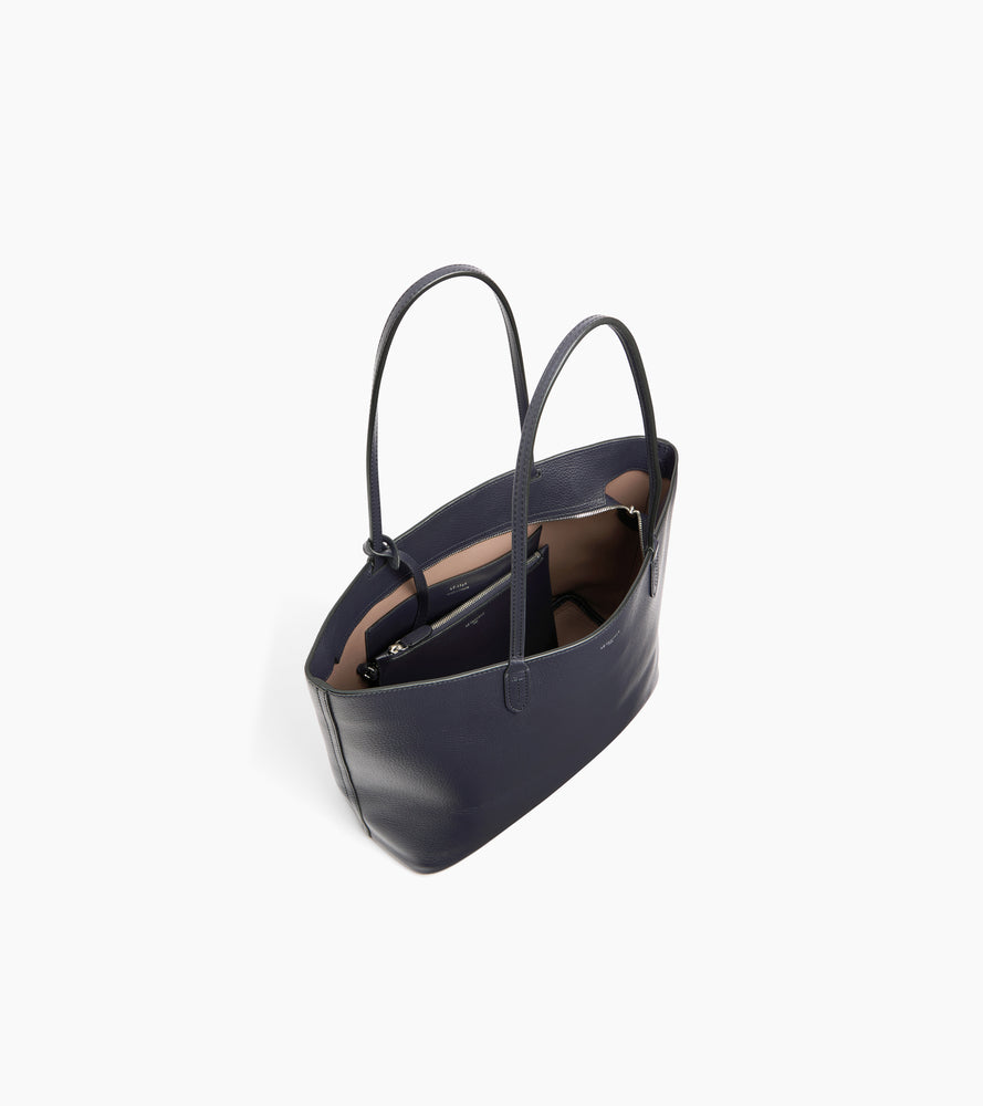 Grand sac cabas Louise en cuir grainé