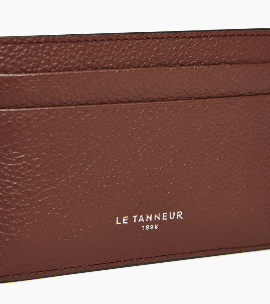 Porte cartes Emile en cuir grainé