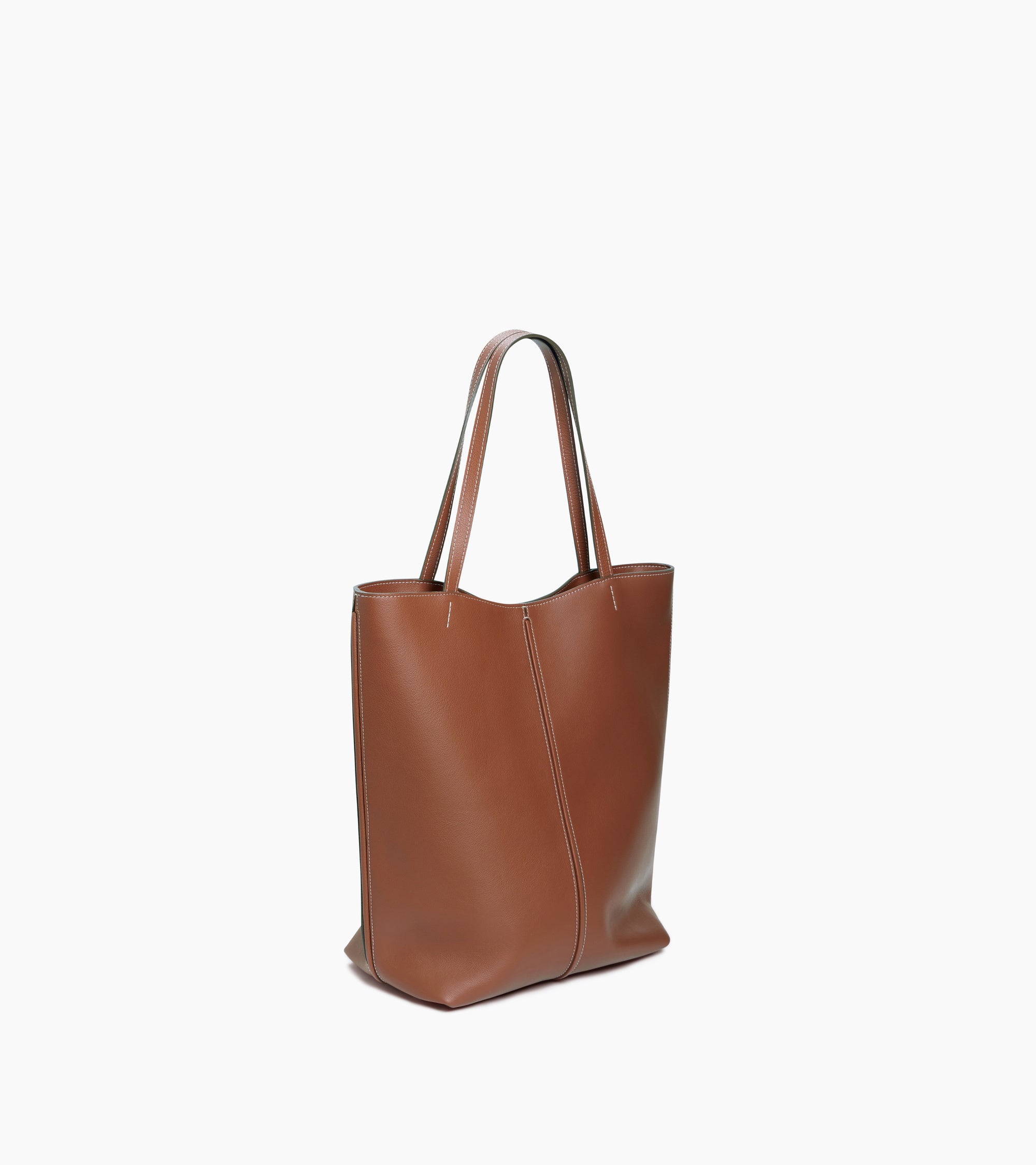 Hortense medium tote bag in double-face grained leather