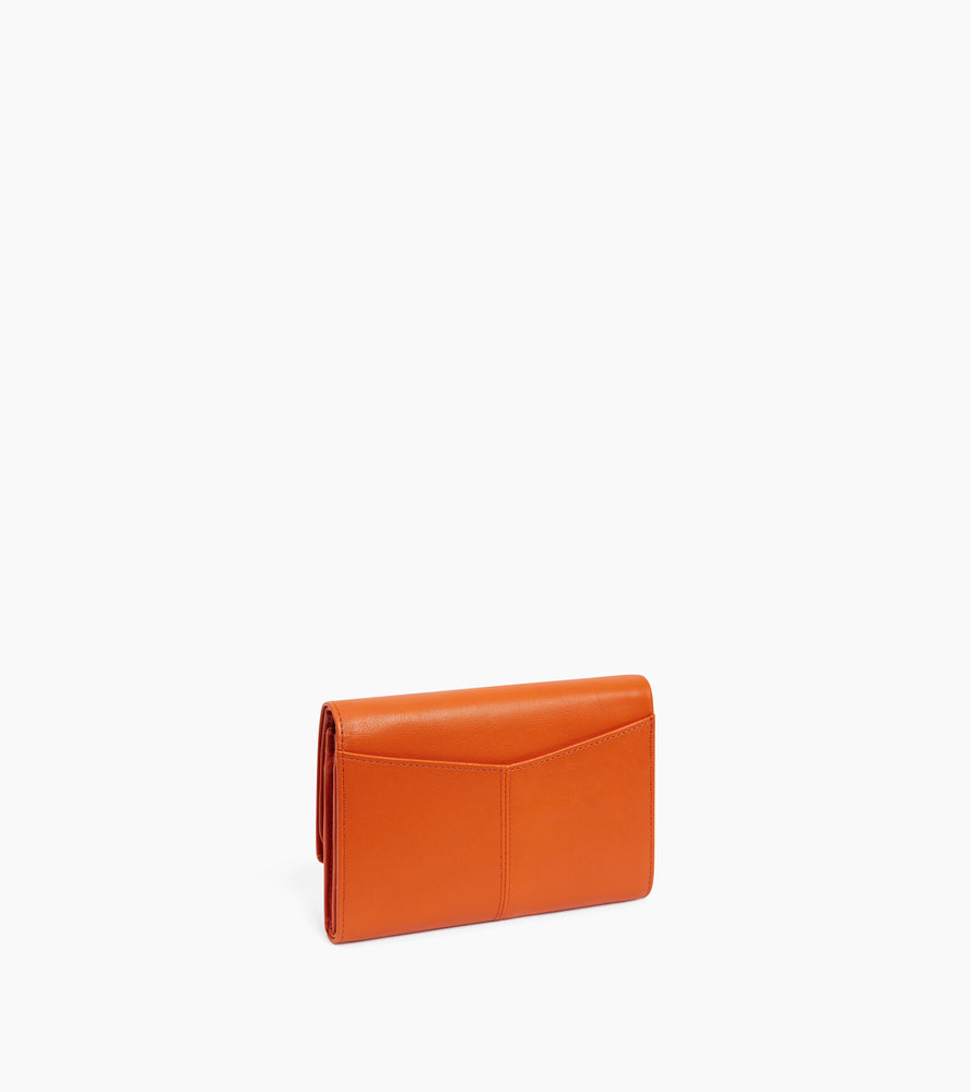 Portefeuille moyen modèle Charlotte en cuir lisse