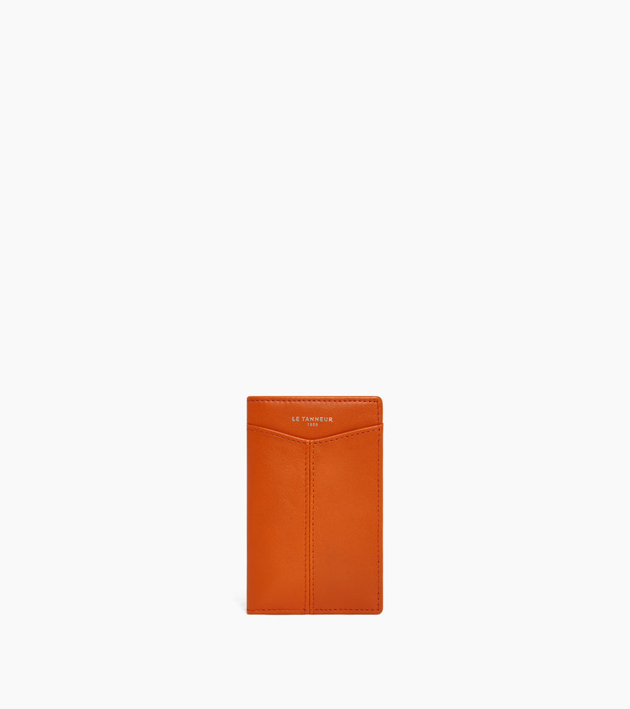 Porte cartes vertical Charlotte en cuir lisse